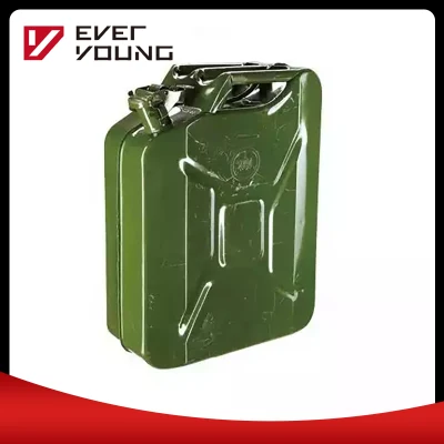 Não aprovado 10L Verde Oliva Metal Combustível Jerry Can Vertical Carregador De Botijão De Gás
