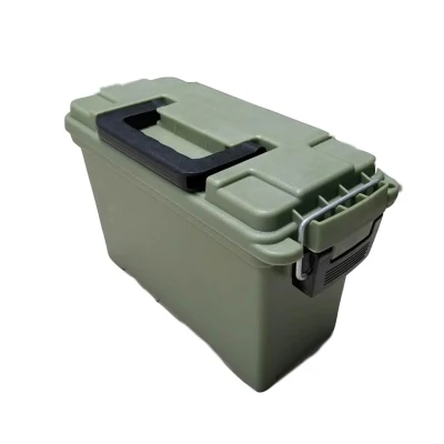 Caixa de munição de plástico do exército militar Caixa de bala de caça verde