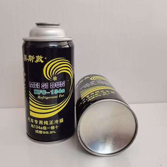 Lata de aerossol de folha de flandres vazia personalizada para gás refrigerante